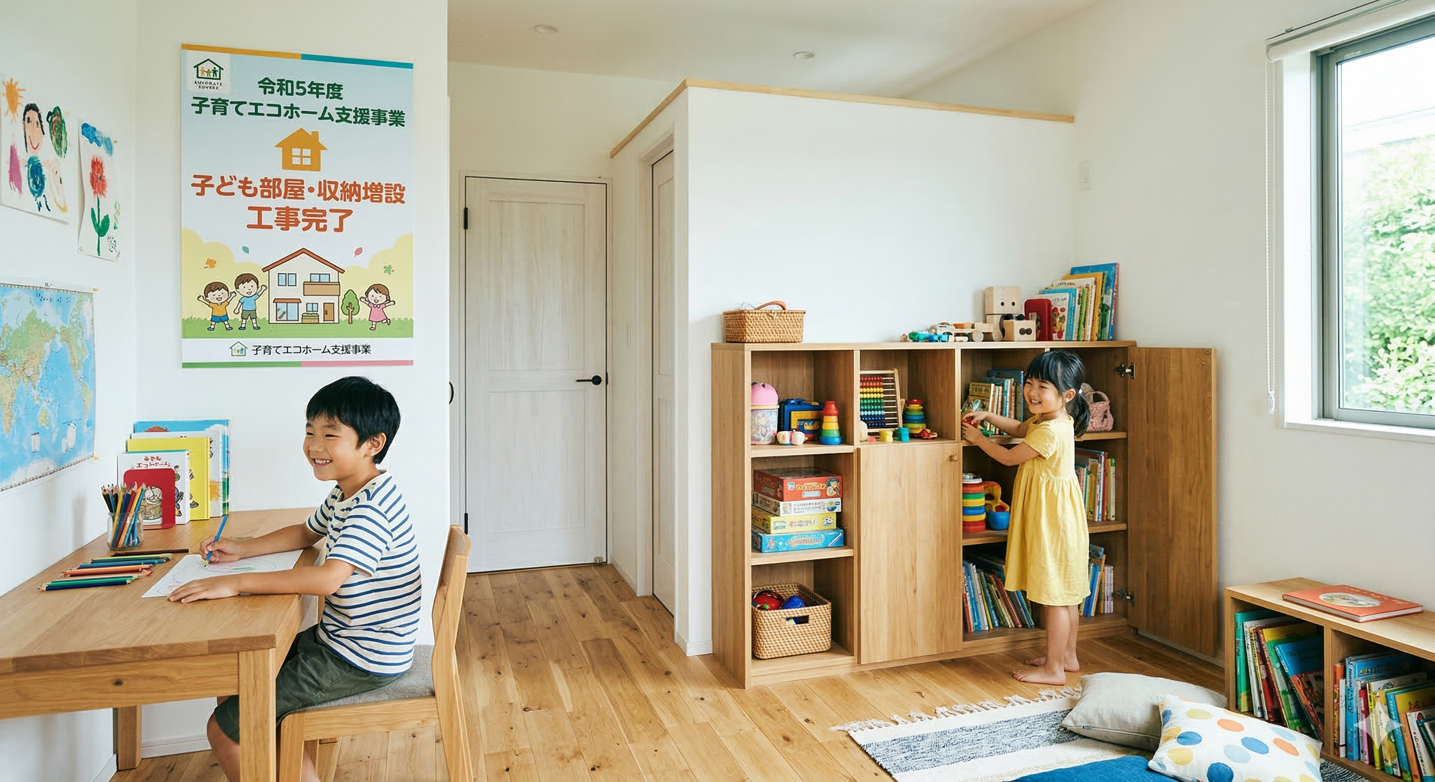 子ども部屋と収納を新設