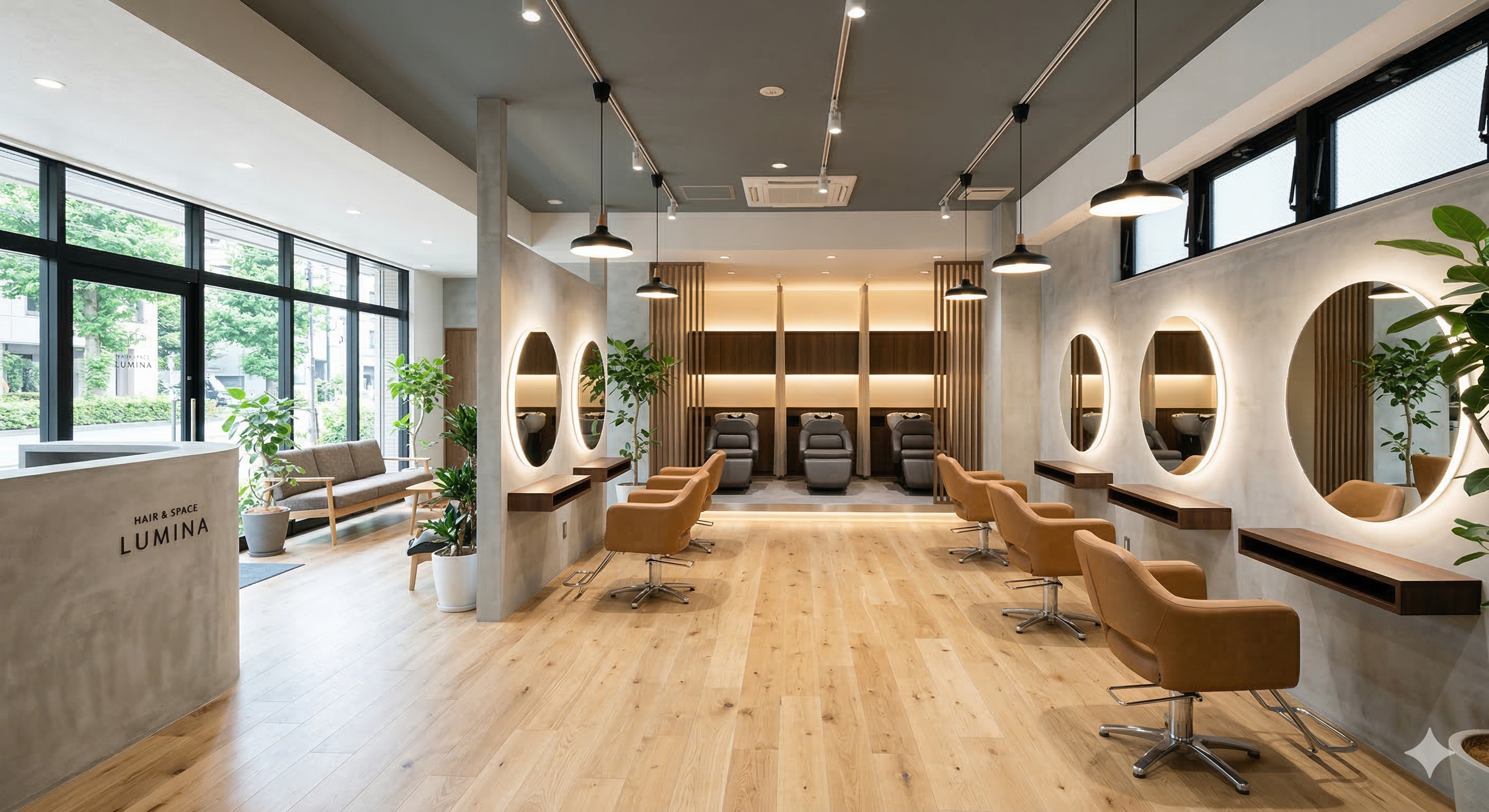 美容室を現代的に全面リノベ